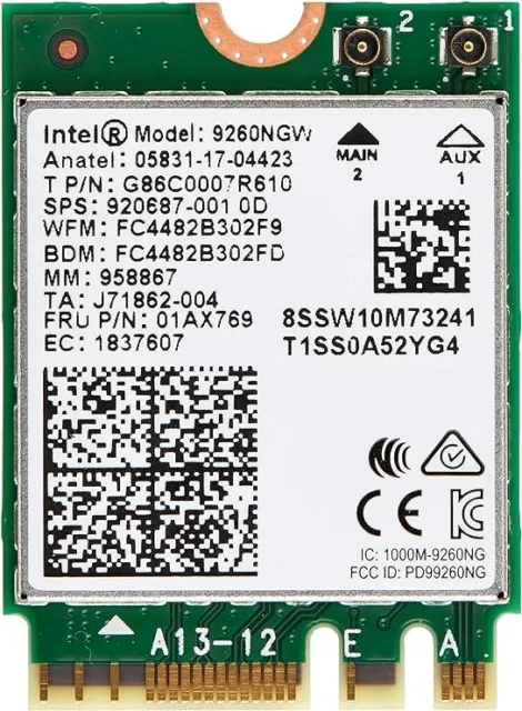 Intel Wireless-AC 9260 - Netzwerkadapter8 Model: 9260NGW