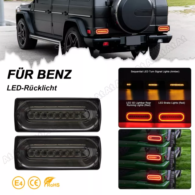 2x LED RÜCKLEUCHTE HECKLEUCHTE LAUFLICHT FÜR MERCEDES G G-KLASSE W463 SCHWARZ