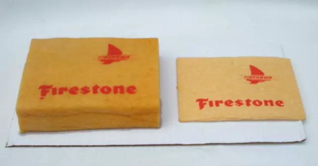 vintage NOS  Firestone tires Firehawk magic  pop up sponge  by spontex England