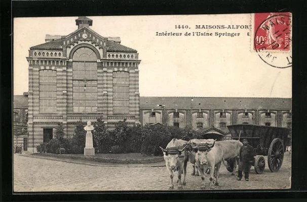 CPA Maison-Alfort, interior of the 1910 Springer Factory