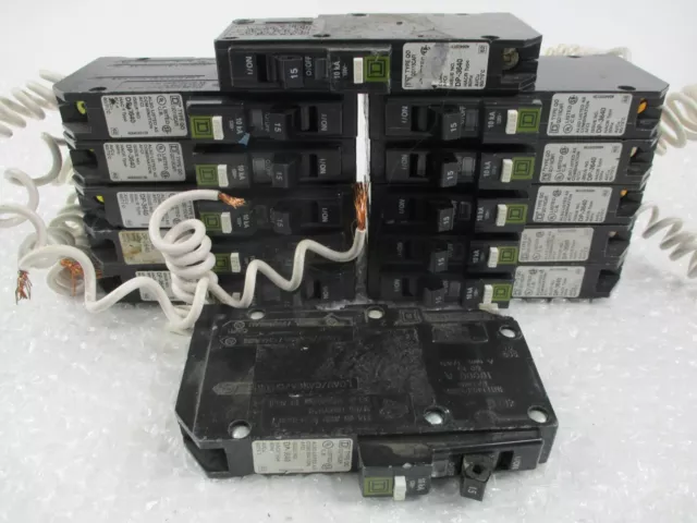 Lot Of 12 New Square D Qo115Cafi Breakers