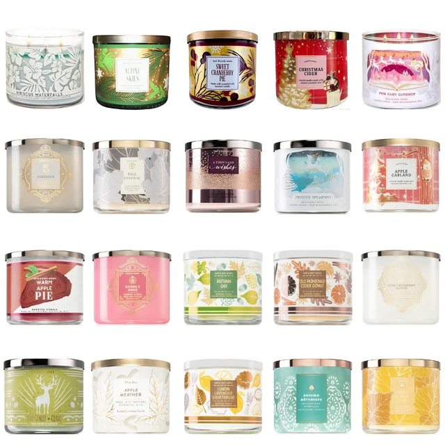 NEW BATH & Body Works Candle 3Wick Scented Large Candles Winter