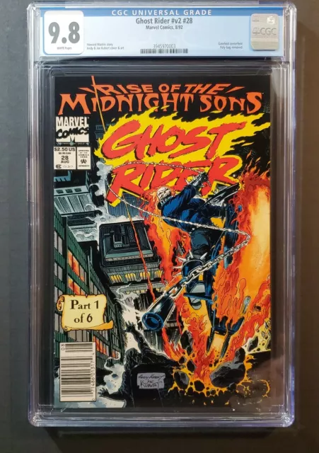 Ghost Rider #28 CGC 9.8 **NEWSSTAND** 1st App Of Lilith!! 💀Midnight Sons💀MCU!!