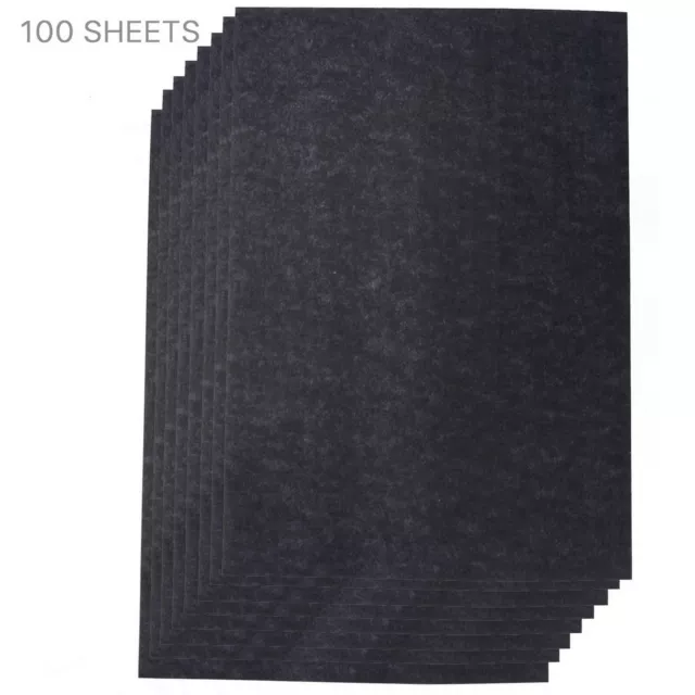 100 Sheets Carbon Paper Transfer Copy Black Graphite Tracing A4 Wood Canvas Art