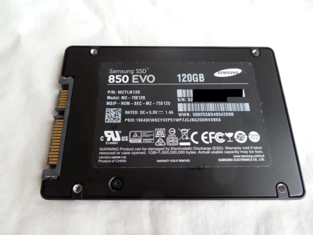 Samsung 850EVO 120Go SSD