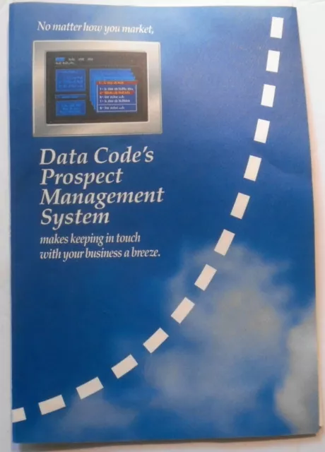 Data Code Prospect Management system. 1990 Demo Program for IBM PCs, 5 1/4"