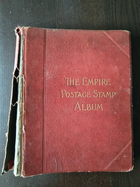 Worldwide Stamp Collection in Beaten Old 'Empire' Album