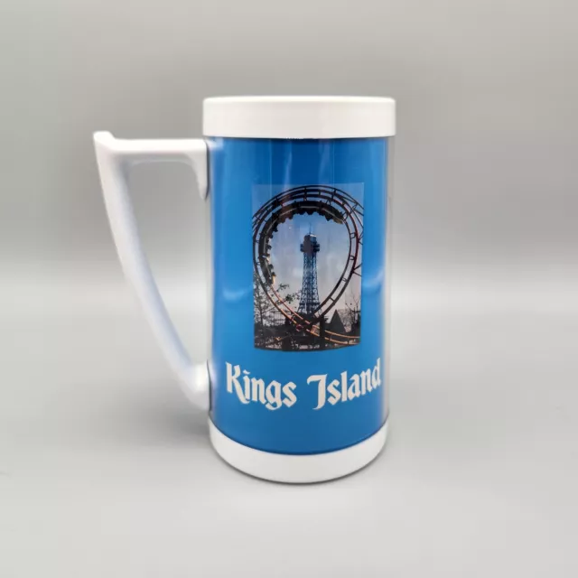 VINTAGE KINGS ISLAND Screamin’ Demon Roller Coaster Thermo-Serv Mug Cup ...