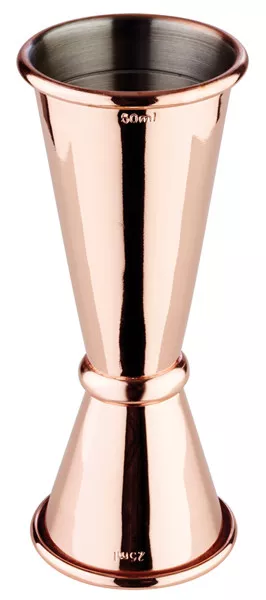 Barmaß Bar Jigger Cocktailmaß Meßbecher 2,5 / 5 cl Kupfer Ø 4 x 11 cm Gastlando