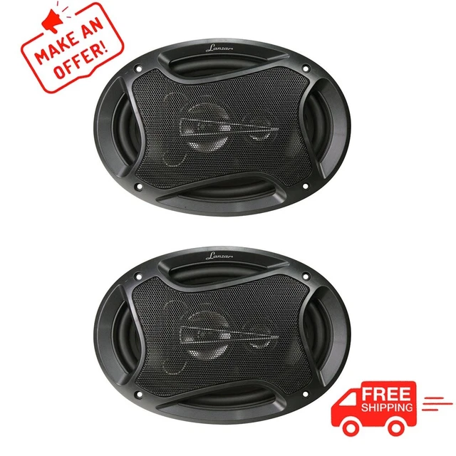 Lanzar MX693 3-Way Speakers 6 x 9 in RMS 300 Watts, MAX 600 Watts Pair