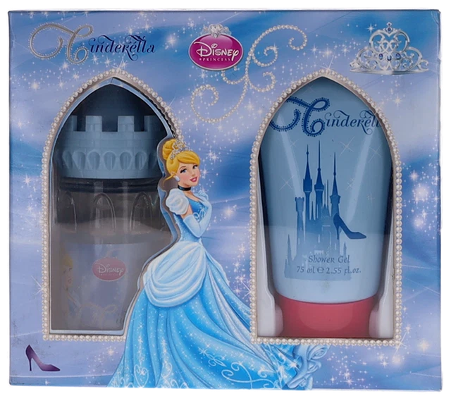 Set principessa Cenerentola di Disney per bambini: EDT+SG (1,7+2,55) oz nuovo