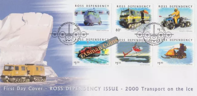 First Day Cover FDC 2000 Ross Dependency New Zealand Post Transport On The Ice