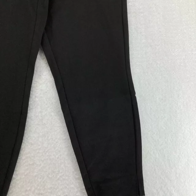 Bebe Womens Straight Slim Leg Stretch Zip Pockets Twill Black Skinny Pants Sz 10 3