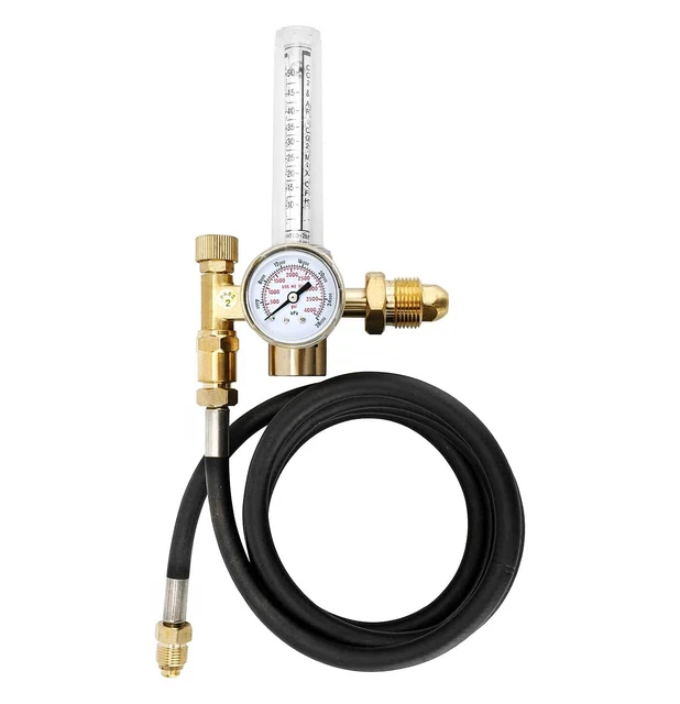 ARGON CO2 TIG MIG Flow Meter Welding Regulator Gauge Gas Welder CGA580