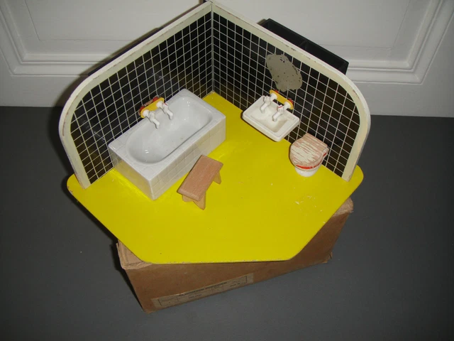DDR ? Puppenstubenbadezimmer Bad Wanne Ersatzteile Bastlerteile,Ca.1950 - 70 ?