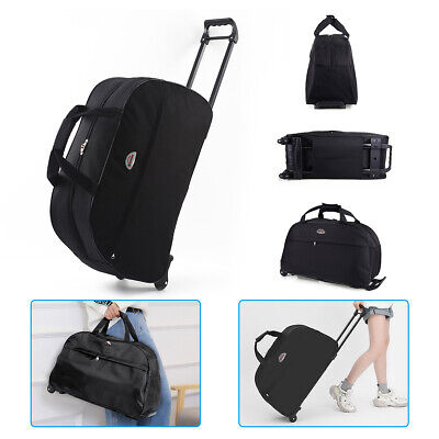 24" Rolling Wheeled Tote Duffle Bag Carry On Luggage Travel Suitcase with Wheels