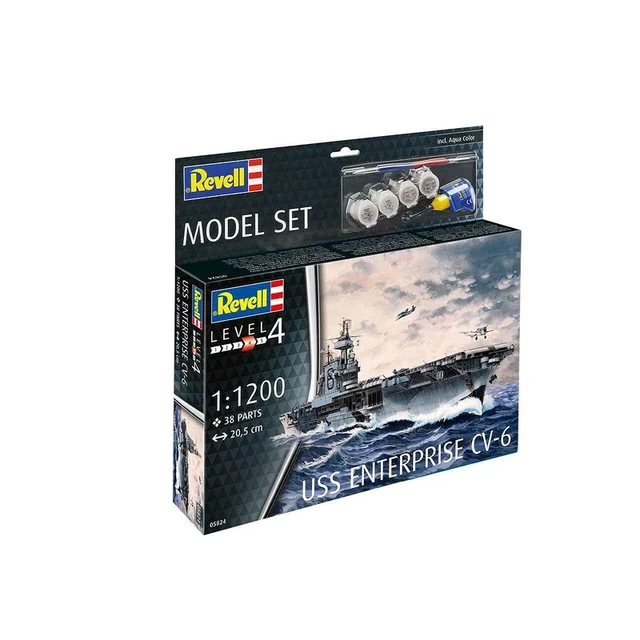 REVELL 1/1200 SCALE USS Enterprise CV6 Aircraft Carrier Gift Set