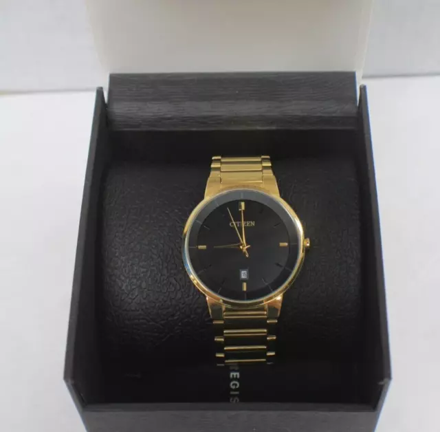 Mens Citizen G111-S101778  Date -40mm Gold Tone SS Watch