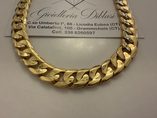 Collier Chaîne Dorée Maille Gourmette 60cm X 6mm – Neuf Avec Emballage, Unisexe