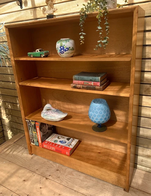 VINTAGE MID CENTURY Herbert E Gibbs Light Oak Library Bookcase