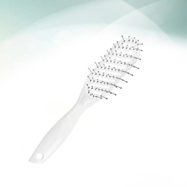 Haarkamm Mit Flexiblen Borsten – Ausgehöhlt, Gebogen, Für Nasses & Trockenes Haar, Entwirrend, Rosa