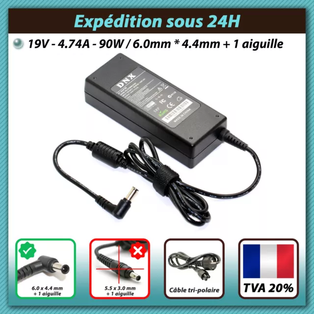 Alimentation chargeur pour Sony Vaio Pcg-7134m Pcg-7g1m VGN SVE151D11M 90W 19.5V