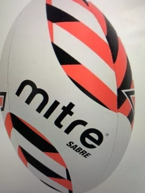 2 x mitre sabre size 5 age 14 rugby balls training qualitity rubber 3 ply OTM