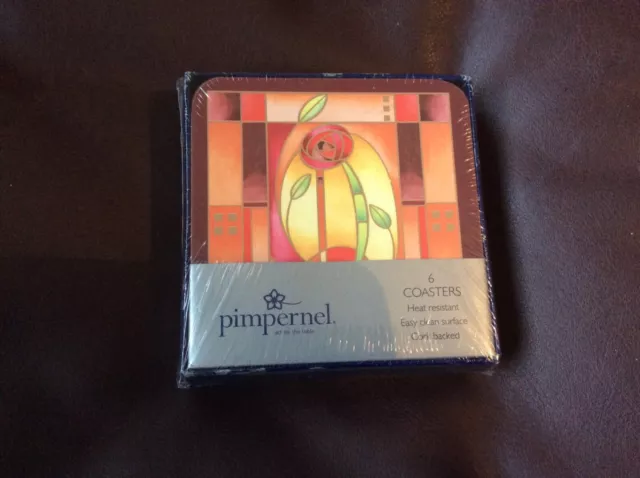 Rennie Mackintosh Pimpernel French Coasters Set Of 6 Brand New Sealed