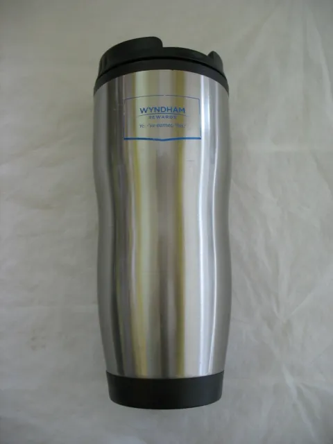 Wyndham Rewards Branded 14 oz Coffee Travel Mug Stainless Steel & Plastic