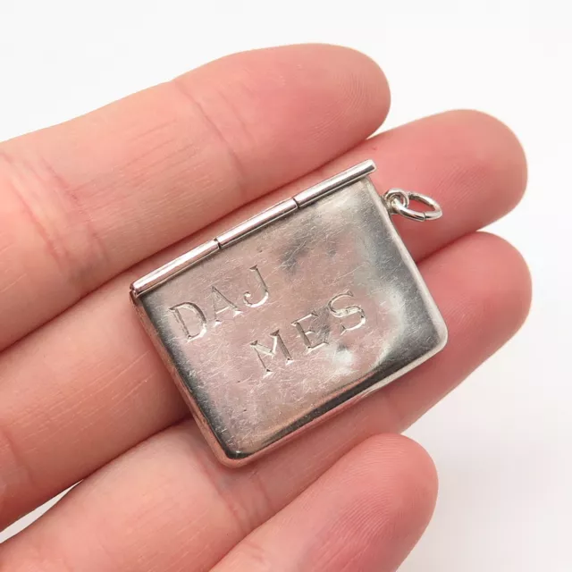 Adie & Lovekin Antique 1915 Chester England Sterling Silver Stamp Case Pendant