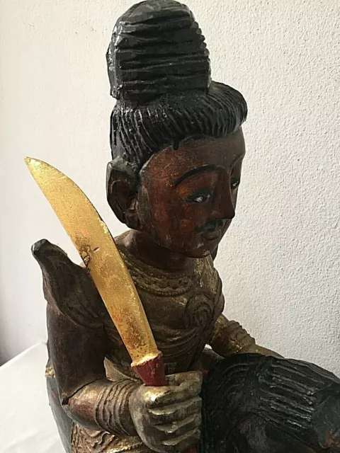 Antique Burmese Nat riding Horse figure 10