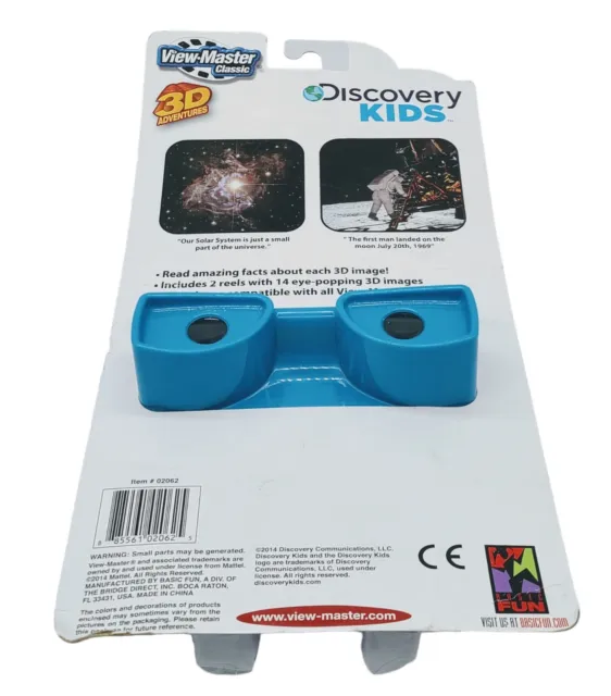 VIEW-MASTER CLASSIC DISCOVERY Kids Space Blue 3D Viewer & 2 Reels View -  NEW $39.95 - PicClick
