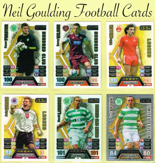 Topps SPFL MATCH ATTAX 2013-14 ☆ SCOTTISH PREMIER LEAGUE ☆ Cards #217 to #256