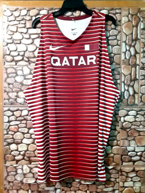 Nike Pro Elite Qatar Track & Field Running Singlet CI8814-611 Men's Size XXL USA