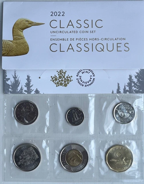 CANADA 2022 Uncirculated Royal Canadian Mint Prooflike Set Proof Like