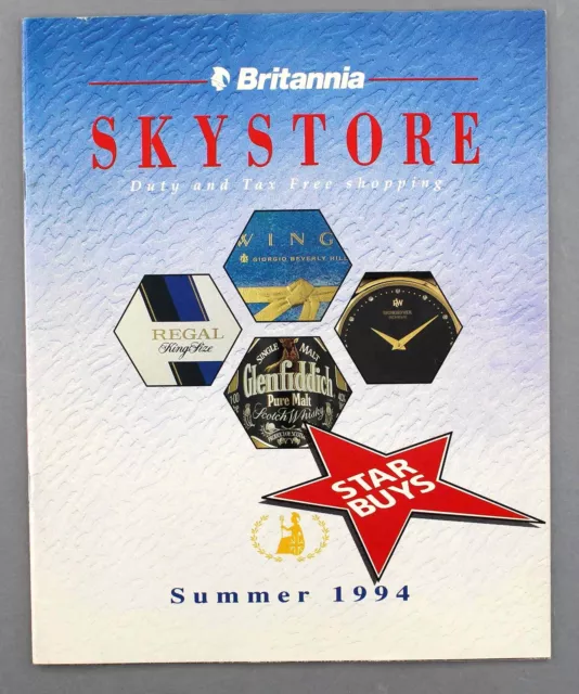 Britannia Airways Skystore Duty Free Shopping Summer 1994 Airline Brochure