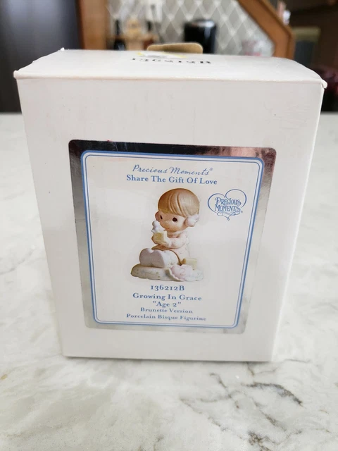 Precious Moments Growing In Grace Brunette Age 2 Two Girl 136212B Chapel PM