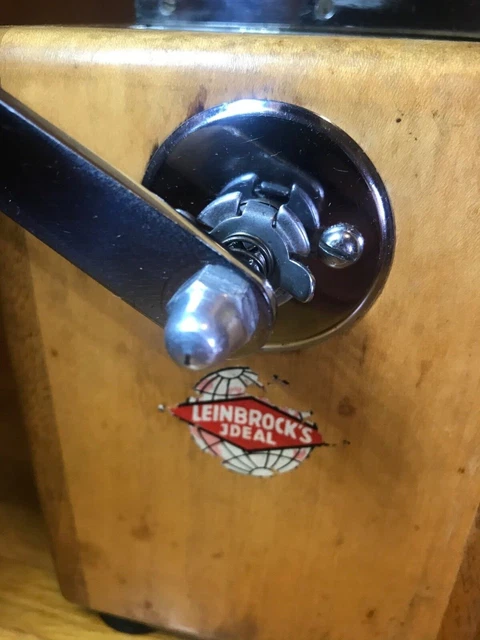 alte antike LEINBROCK´S IDEAL Kaffeemühle No. 1200 Sammlerstück geschmiedet  2