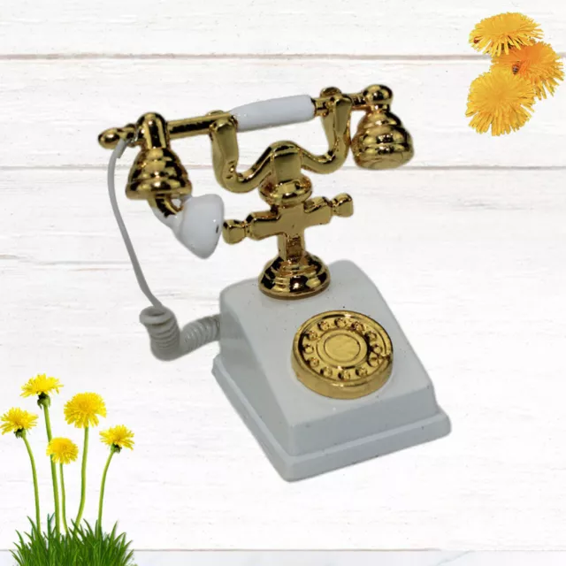 Miniature Phone Model Dollhouse Phone Decor Food Play Alloy Child