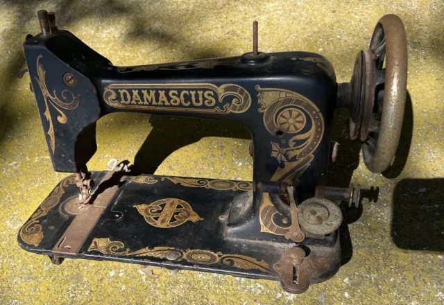 Antique Montgomery Wards Damascus Grand Sewing Machine Vintage