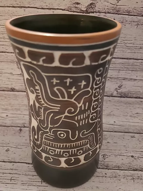 Vintage Armando de Mexico Art Pottery EUC Clay Pot Vase Planter  Signed