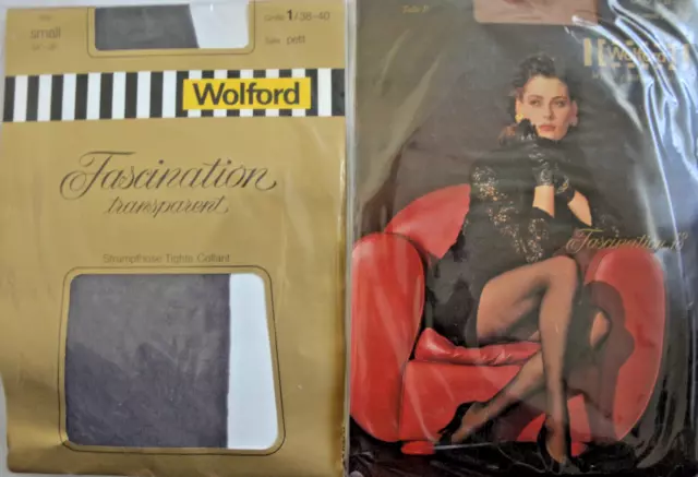 Wolford Vintage Konvolut Partie 2 Stück Strumpfhose Tights Fascination Small