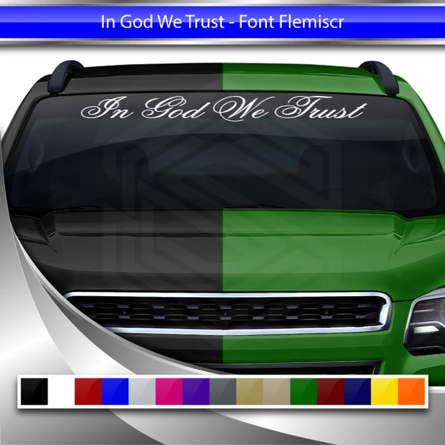 in God We Trust Decal Sticker Windshield Window Vinyl Graphic