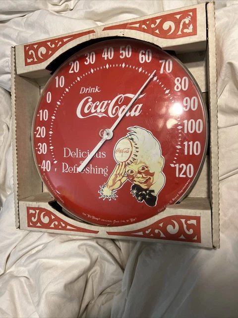 Drink Coca-Cola “Delicious and Refreshing” 1984 wall Dial themometer - NIB