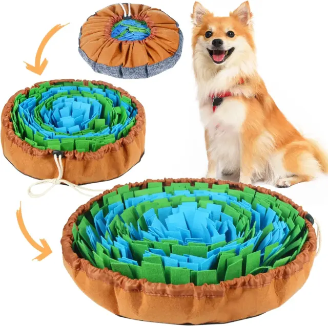 notherss dog snuffle mat, feeding mat for large dogs, 31.5inch sniff  durable interactive puzzle toys, slow feeder puppy train