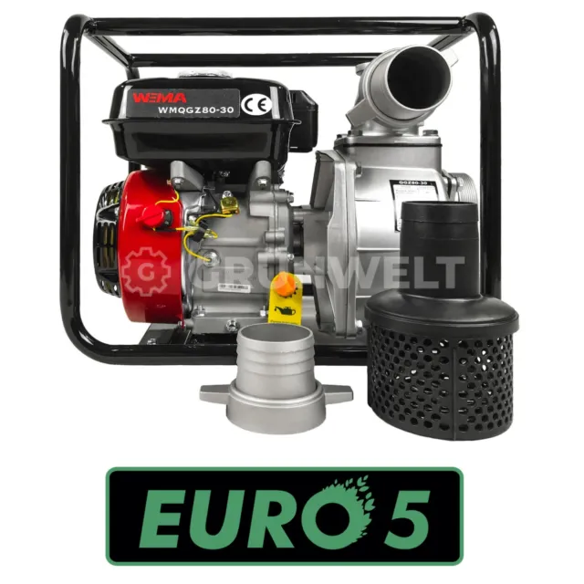 POMPE À EAU Weima WMQGZ80-30 7 CH EURO 5 essence pompe moteur pompe à eau  de pluie EUR 259,99 - PicClick FR