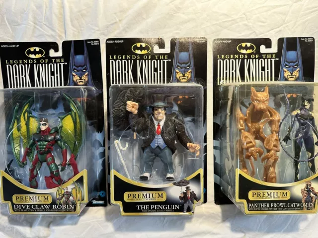 Lot of 3 Kenner Legend of the Dark Knight Robin, Penguin Catwoman