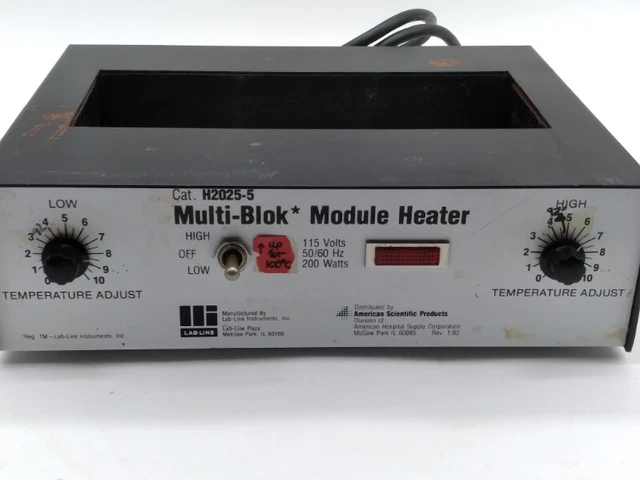 Lab Line 259 LAB LINE INSTRUMENTS H2025-5 Multiblock Modul Heizung Getestet EUR 166 ...