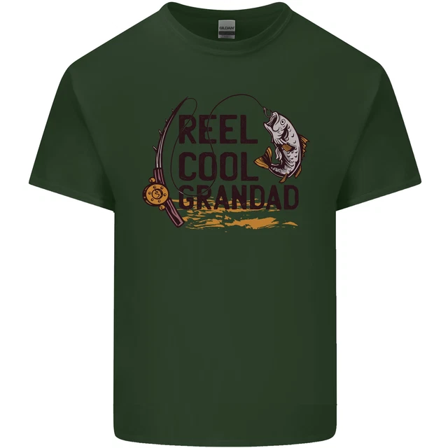 T-shirt da uomo cotone Reel Cool Grandad Funny Fisherman 9