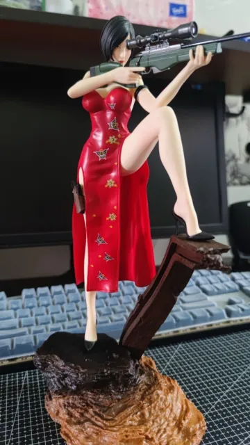 Resident Evil Game Ada Wong Gun Shooting Action 1/4 PVC Statue Figure In Box